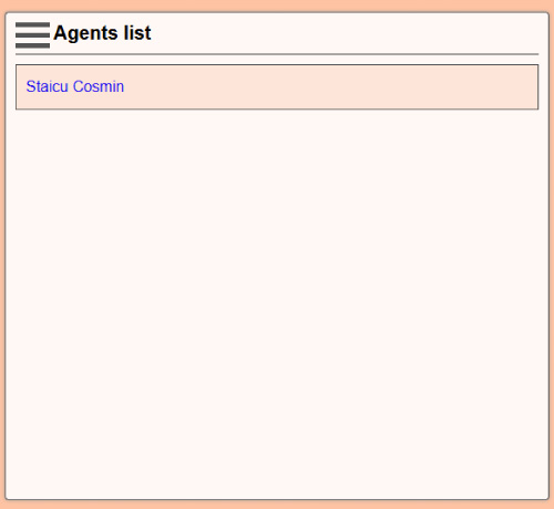 Agent list