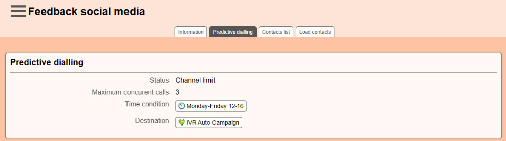 Active predictive dialling (channel limit)