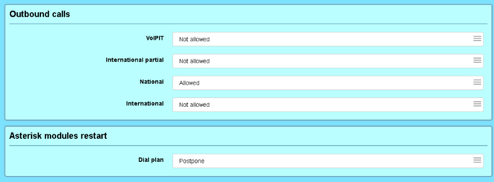 Edit outbound calls