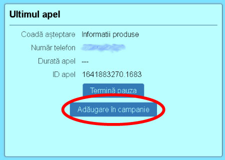 Buton adăugare apel