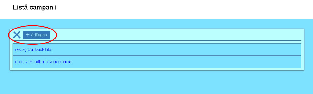 Buton adăugare campanie