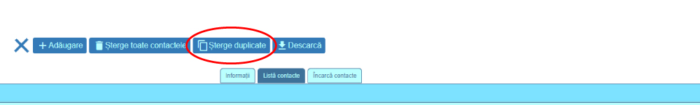 Buton șterge duplicate