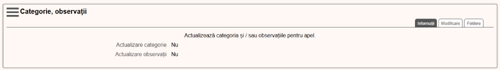 Categorie, observații